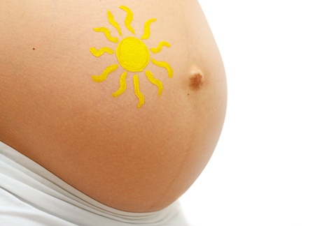 Pregnant woman isolatedの写真素材