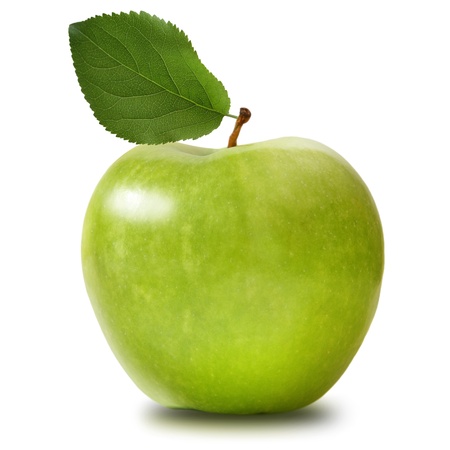 Green apple isolated