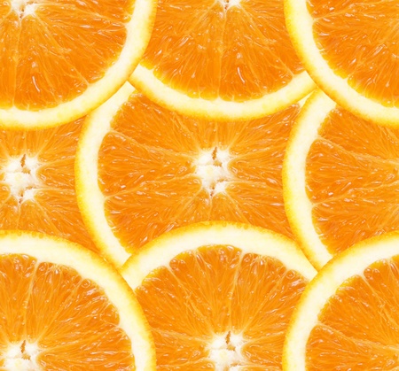 Orange slices seamless backgroundの写真素材