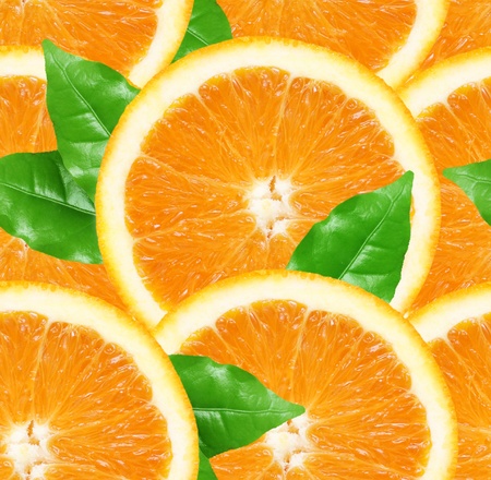 Orange slices seamless backgroundの写真素材