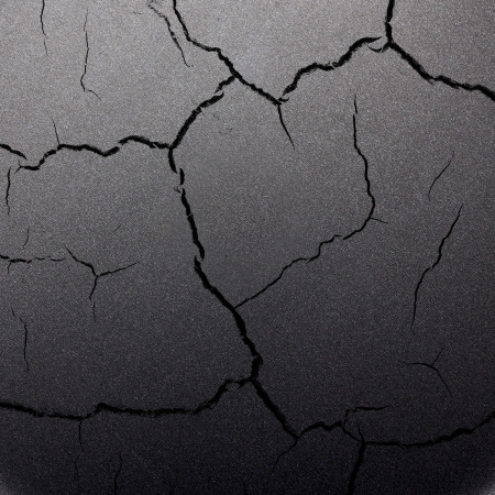 Asphalt cracked road dark texture の写真素材