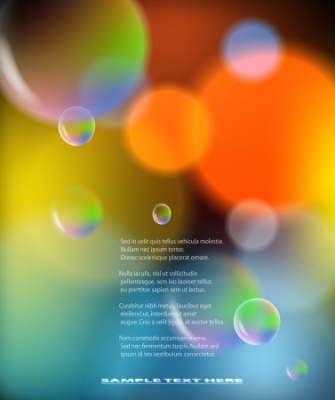 Abstract colorful background with bubbles illustration のイラスト素材