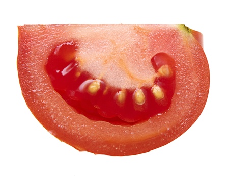 Red tomato isolated.