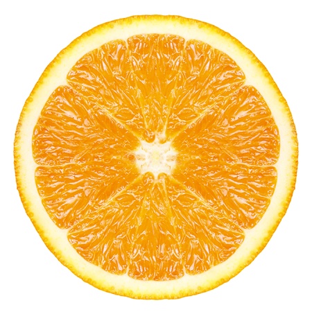 Orange fruit slice isolated