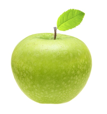 Green apple isolatedの写真素材