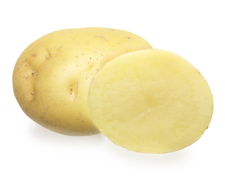 Potato isolated on white background.の写真素材