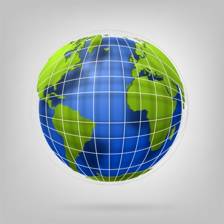 3d globe of the world. EPS10 vector illustration.のイラスト素材