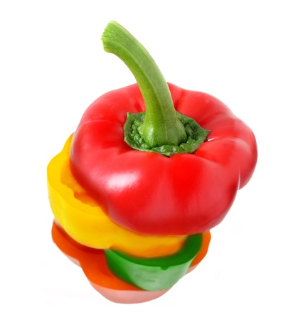 Pepper isolated on white background.の写真素材