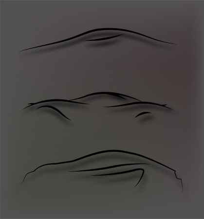 Silhouette of car のイラスト素材