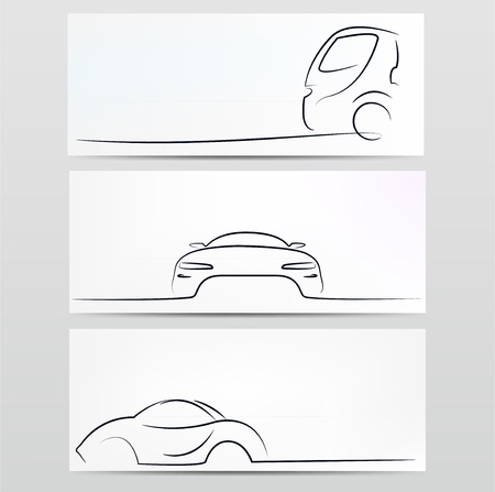 Silhouette of car のイラスト素材