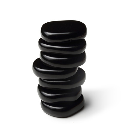 Spa stones isolated on white background.の写真素材