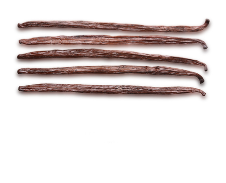 Vanilla pods isolatedの写真素材