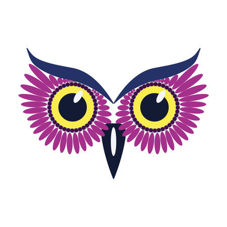 The eyes and beak of an owl. color image. Vector imageのイラスト素材