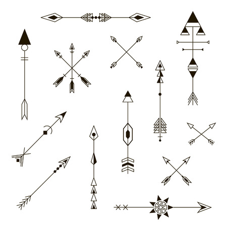 Decorative Arrows. Fashion Design Elements.のイラスト素材
