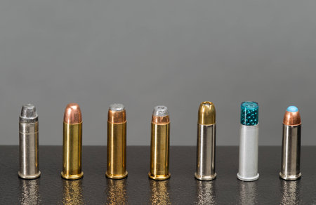seven different types of bullets, all in the same caliber. 