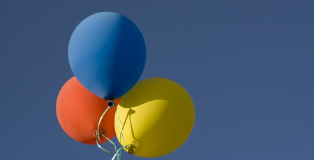 balloons in the skyの写真素材