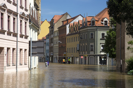 Flooding in Meissen, Germany, in June 2013のeditorial素材