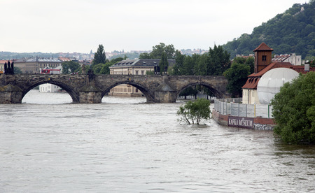 Flooding in Prague, Czech Republic, June 2013のeditorial素材