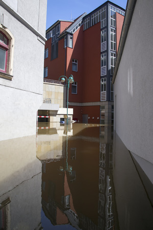 Flooding in Meyssen, Germany, in June 2013のeditorial素材