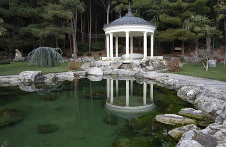 Rotunda in the park of the sanatorium "Aivazovsky" in Crimeaのeditorial素材