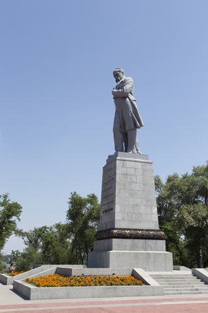 Monument to Taras Shevchenko in the park the city of Dnepropetrovskのeditorial素材