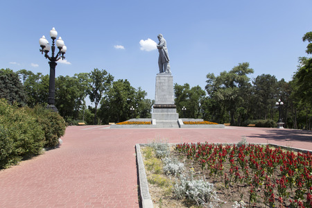 Monument to Taras Shevchenko in the park the city of Dnepropetrovskのeditorial素材