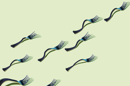 Surrealistic collage Creeping Forks, free computer fantasy