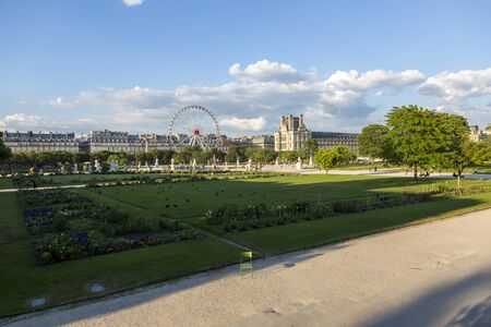 Paris, France - July 04, 2018: View of the Tuileries Gardenのeditorial素材