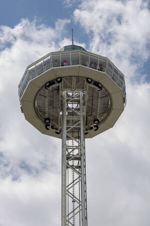 Luxembourg, Grand Duchy of Luxembourg - July 06, 2018: Observation deck City Skyliner in the center...