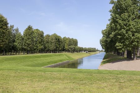 Strelna, St. Petersburg, Russia - August 09, 2018: The territory of the State Complex "Palace of Congresses" in the village of Strelna, St. Petersburgのeditorial素材