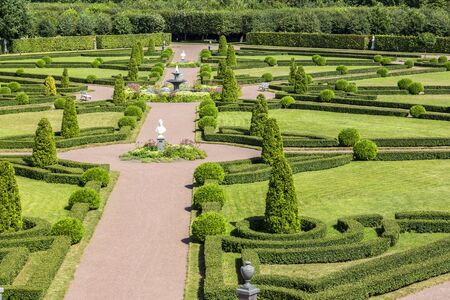Strelna, St. Petersburg, Russia - August 09, 2018: The territory of the State Complex "Palace of Congresses" in the village of Strelna, St. Petersburgのeditorial素材