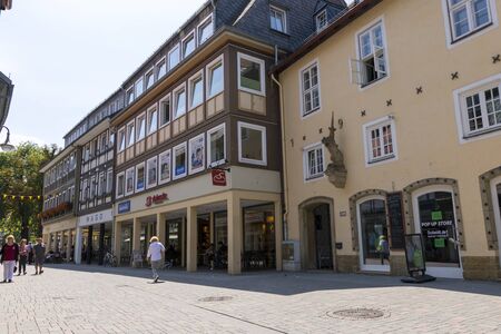 Goslar, Germany - July 08, 2018: View of one of the central streets in the center of Goslar in Germanyのeditorial素材