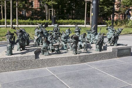 Wroclaw, Poland - July 09, 2018: Dwarfs Orchestra near the Wroclaw Opera, Poland.のeditorial素材