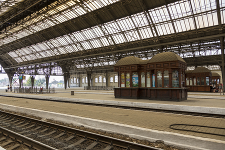 Lviv, Ukraine - July 10, 2018: Lviv Railway Stationのeditorial素材