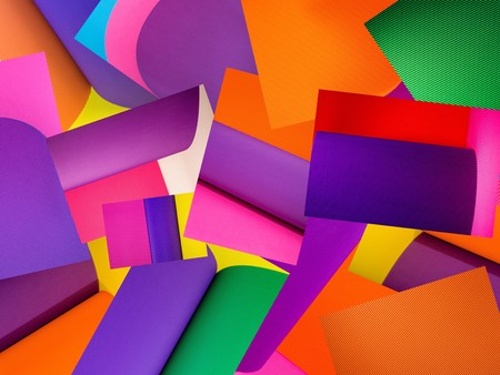 Abstract background of sheets of colored paper, for decoration, for text design, for template