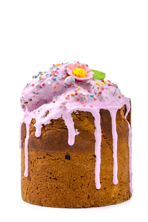 Easter cake home baking on a white