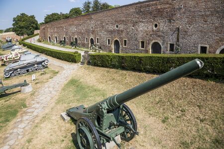 Museum of armaments in the open air in the Belgrade Fortress, Serbia.の写真素材