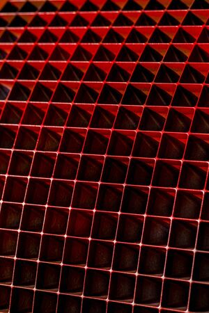 Geometric shapes of abstract shape in redの写真素材