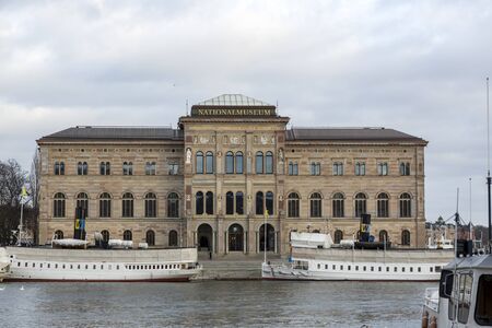 Stockholm, Sweden - January 16, 2020: Building of the National Museum of Sweden - Sweden's largest museum of fine artsのeditorial素材