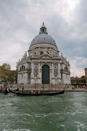 Venice, Italy - August 22, 2019: Cathedral of Santa Maria della Salute - the cathedral church in Venice on the Grand Canalのeditorial素材