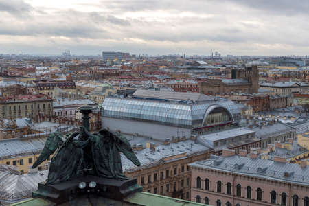 St. Petersburg, Russia - January 19, 2020: View of St. Petersburg from the observation deck of St. Isaac's Cathedralのeditorial素材