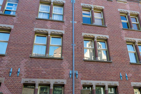 Amsterdam, Netherlands - July 02, 2018: Facade of a building in the center of Amsterdam