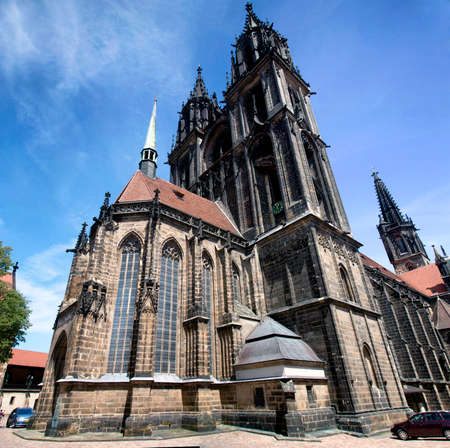 Meissen, Germany - June 05, 2013: Meissen cathedral in Meissen, Germanyのeditorial素材