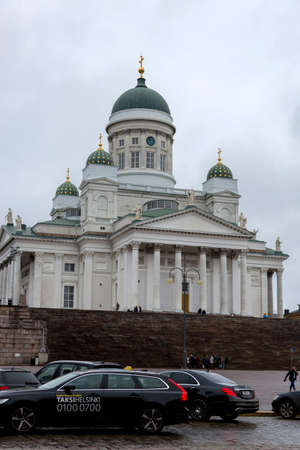 Helsinki, Finland - January 17, 2020: St. Nicholas Cathedral - the main church of the Helsinki Diocese of the Evangelical Lutheran Church of Finlandのeditorial素材