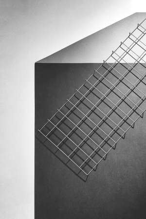 Abstract image with geometric shapes, black and whiteの写真素材