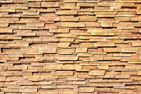 Background from a wall of bricks poured with water