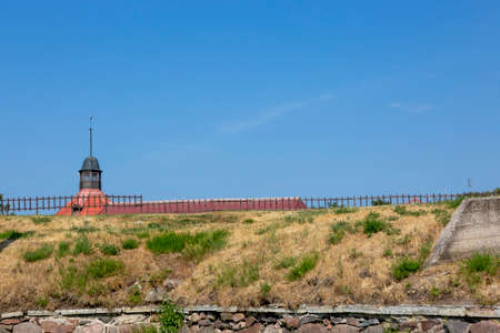 Priozersk, Russia - July 10, 2021: Tower and rampart of Korela fortress in the city of Priozersk, Leningrad region, built in XIII - XIV centuriesのeditorial素材