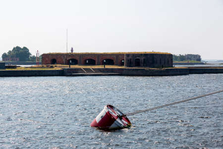 St. Petersburg, Russia - July 16, 2021: The Prince Menshikov Battery IS A Long-Term Defensive Structure in The Defense System of the Kronstadt Fortress.のeditorial素材