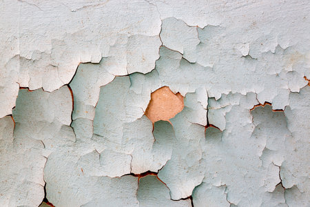 Background, texture of the wall surface with old paintの写真素材