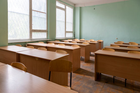 A fragment of the interior of the classroom in an educational institution